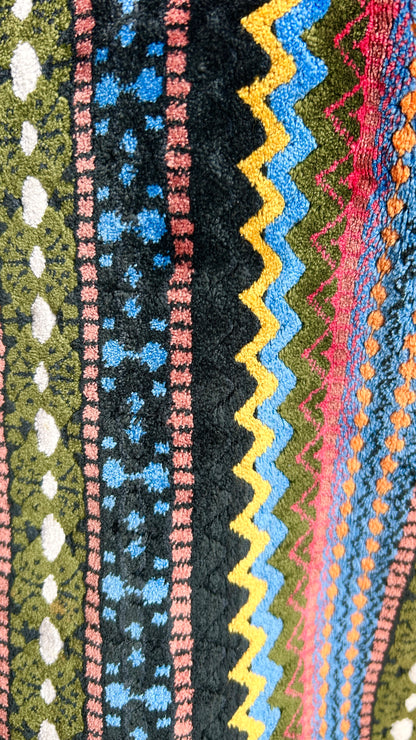 1970s multicolor patterned terry cloth vest, sz. medium/large