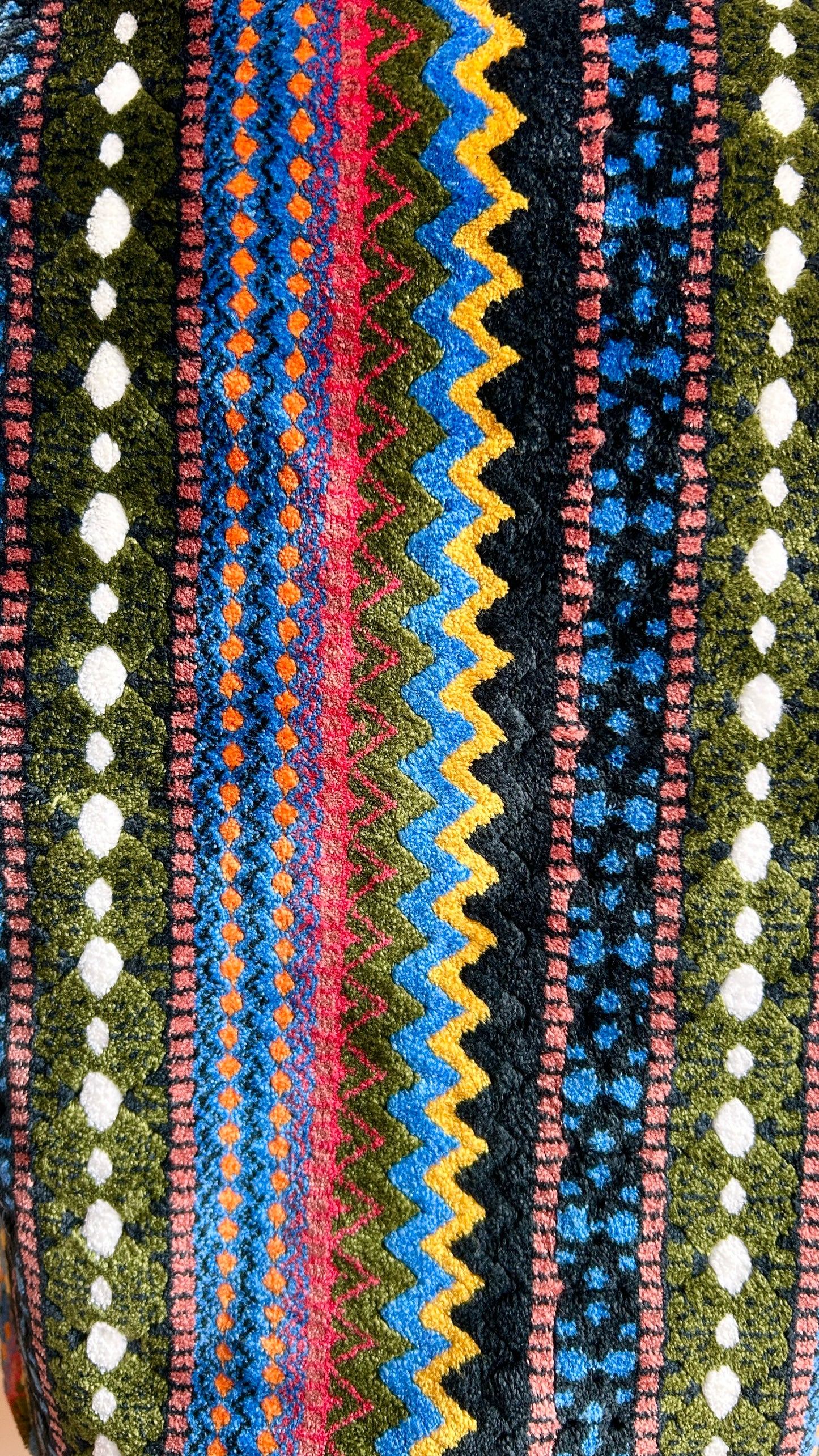 1970s multicolor patterned terry cloth vest, sz. medium/large