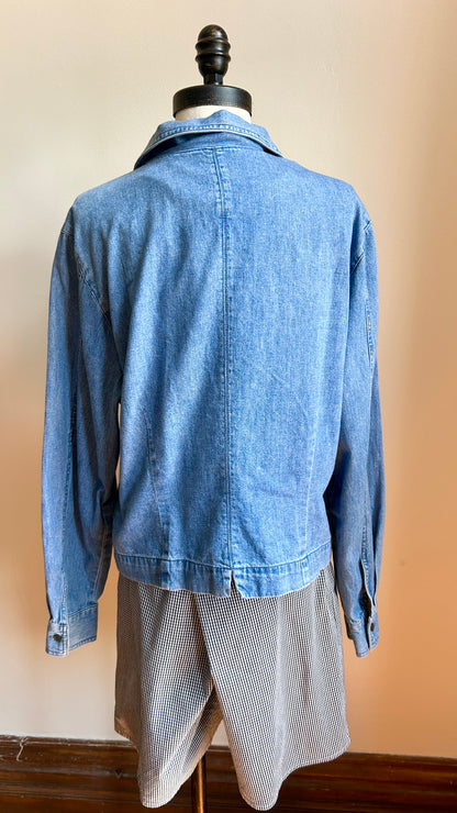 1990s denim button-down top, sz. large/XL