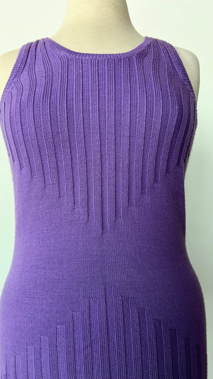 1970s purple knit tank top, sz. medium