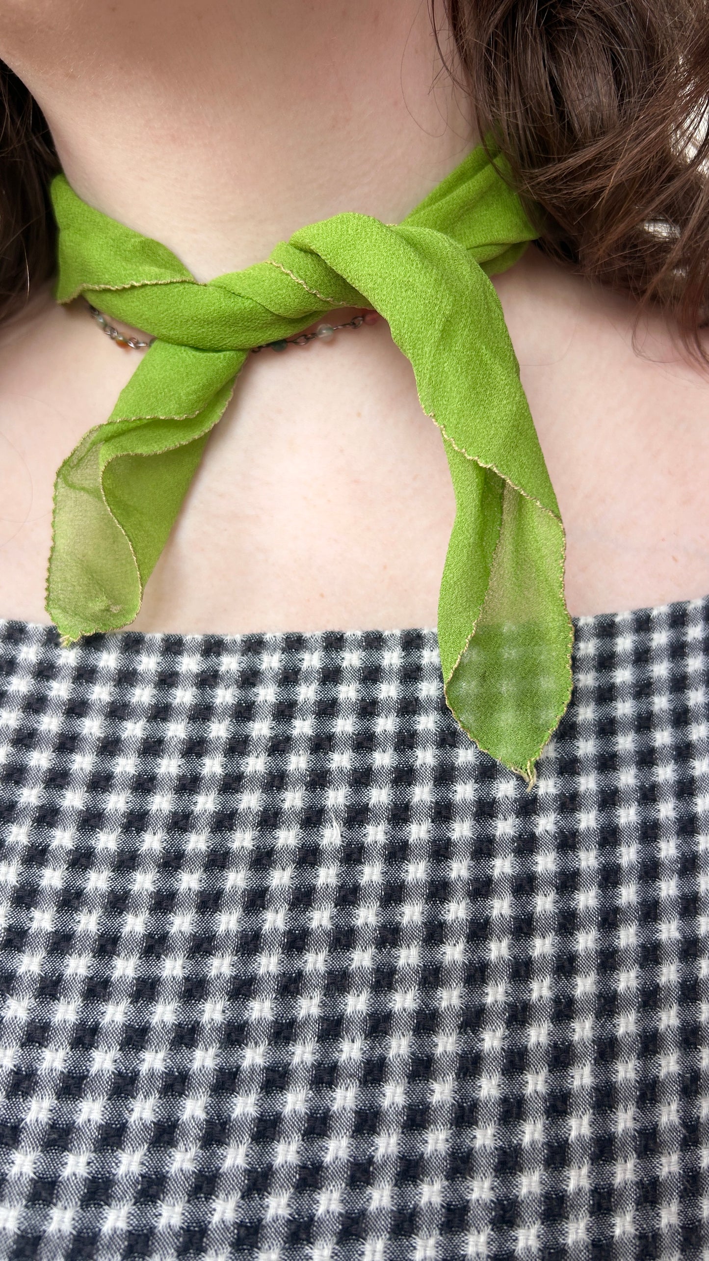 vintage green square scarf