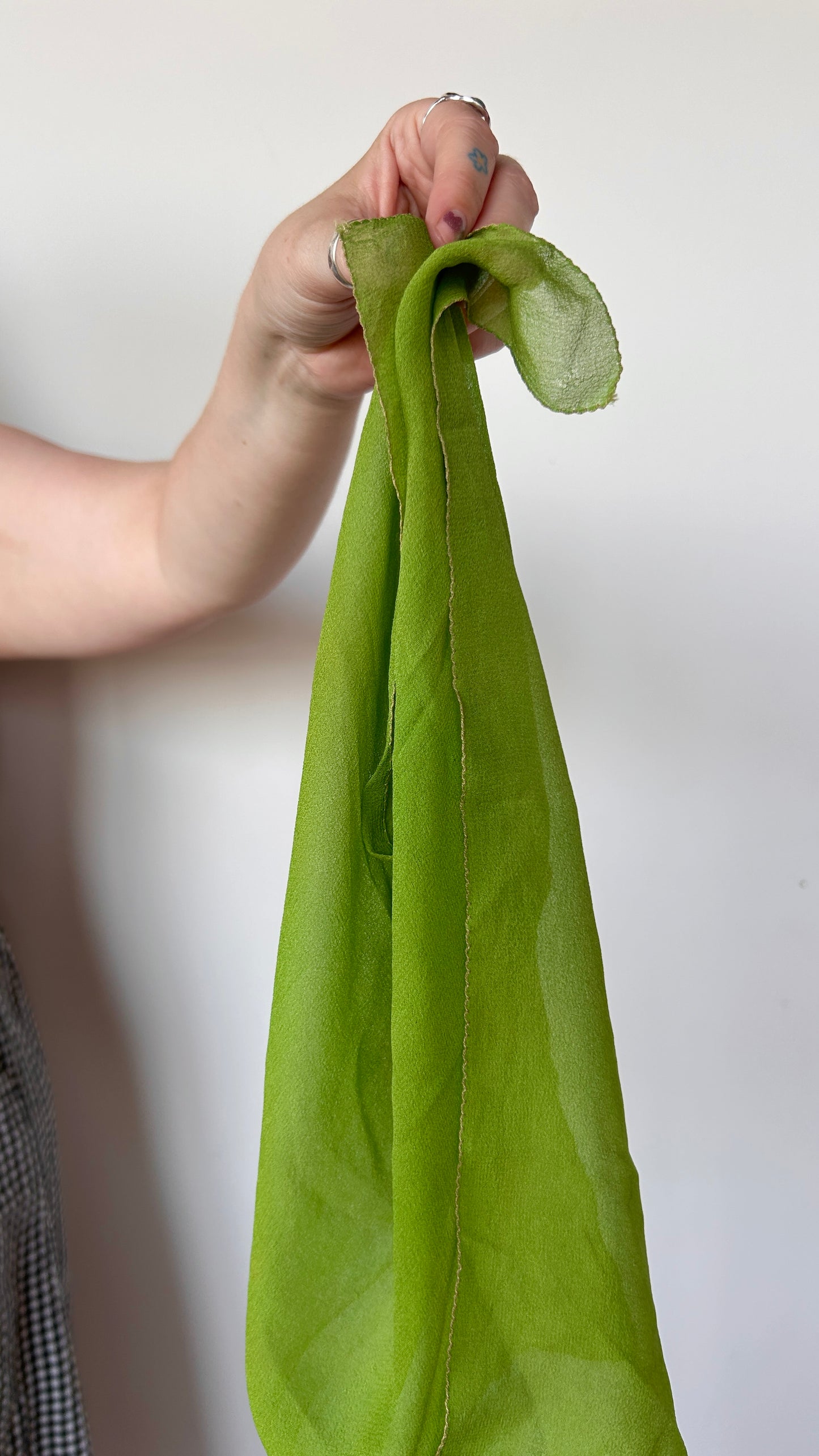 vintage green square scarf