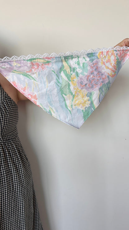 reworked pastel floral bandana