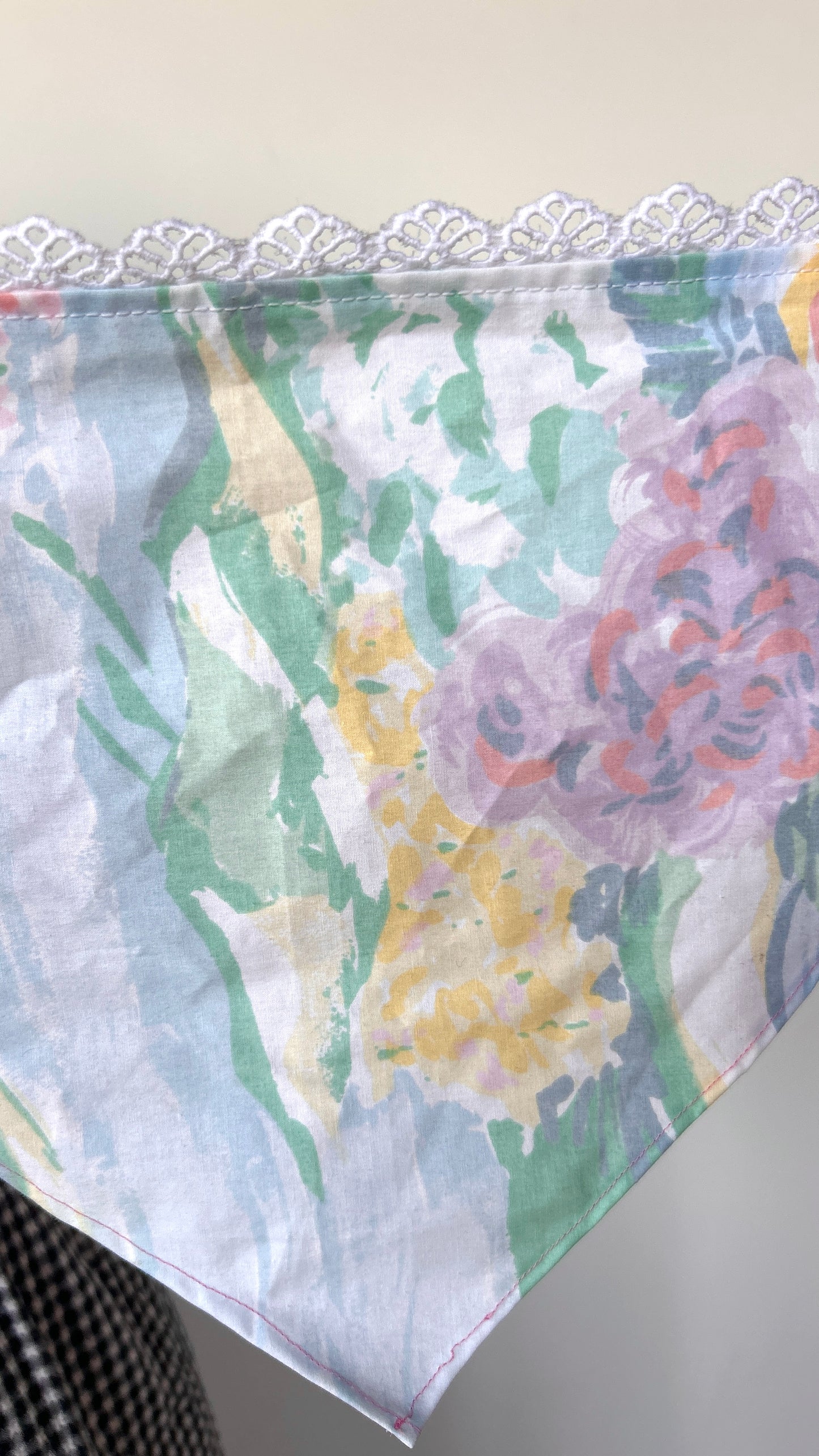 reworked pastel floral bandana