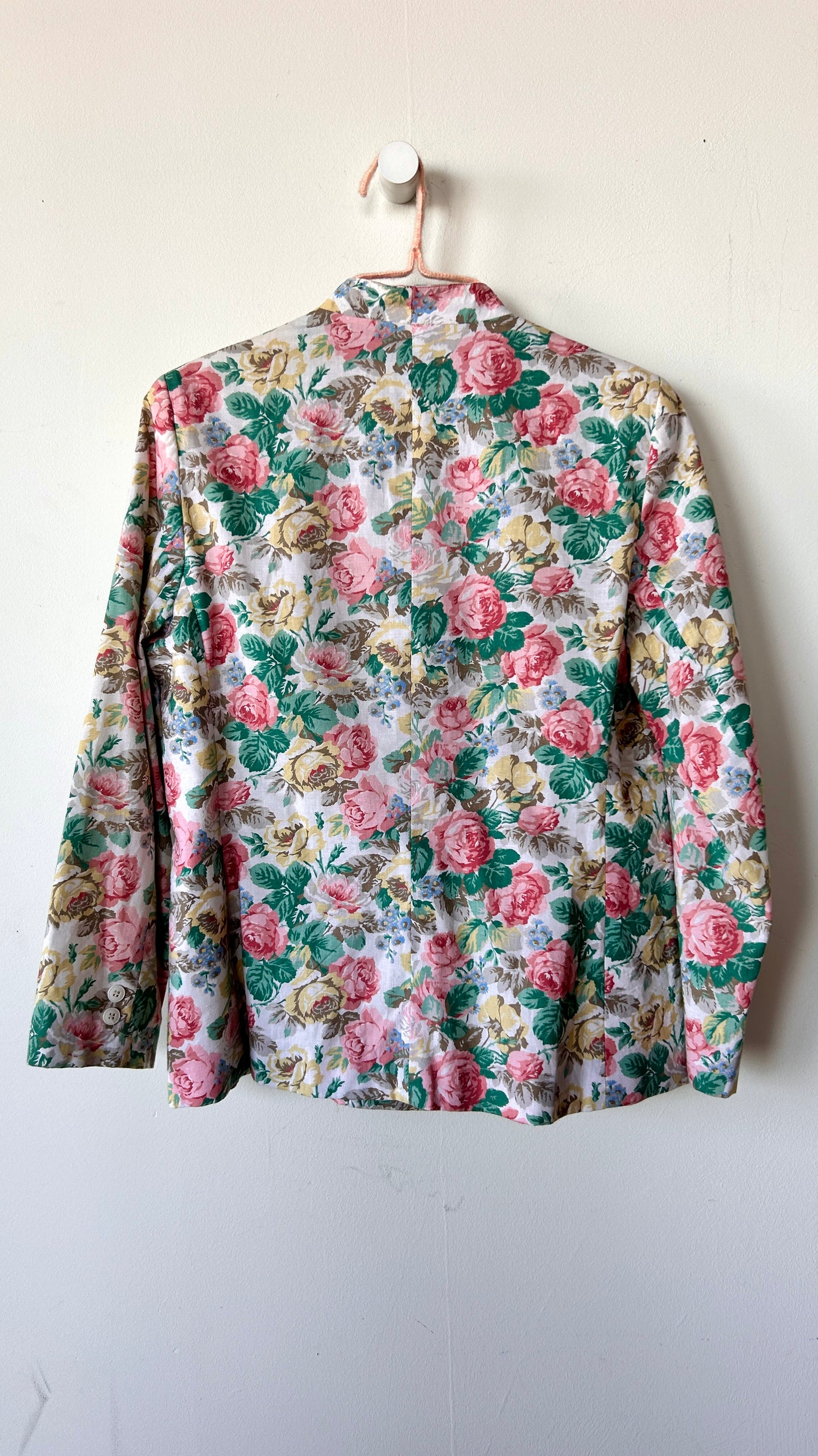 1980s pastel floral blazer, sz. large