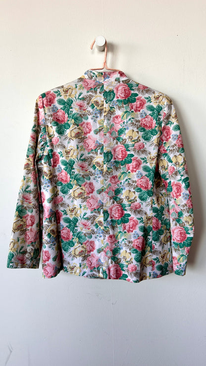 1980s pastel floral blazer, sz. large