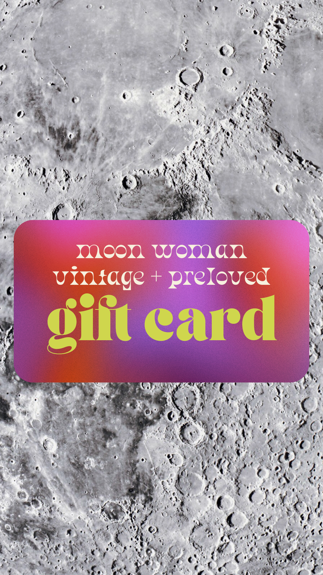 moon woman vintage + preloved digital gift card