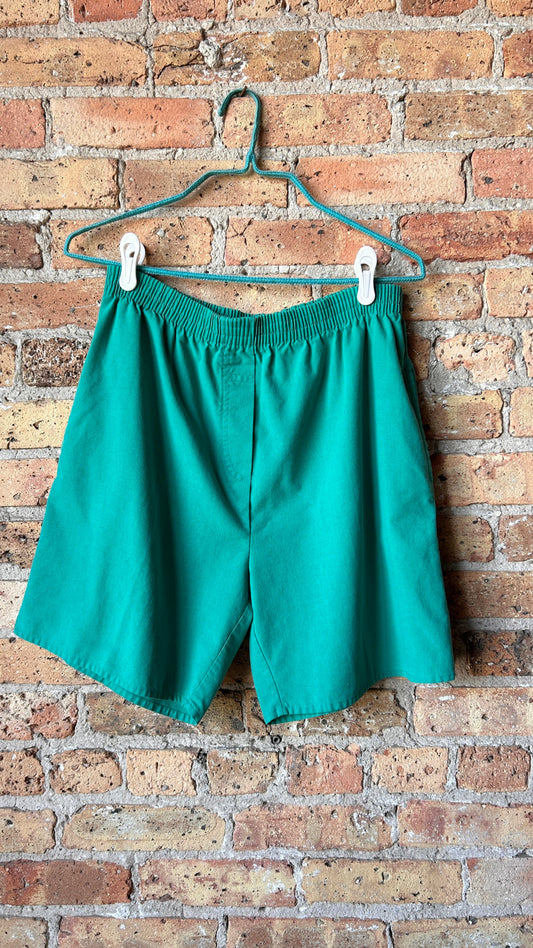 1980s teal shorts, sz. medium