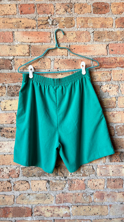 1980s teal shorts, sz. medium